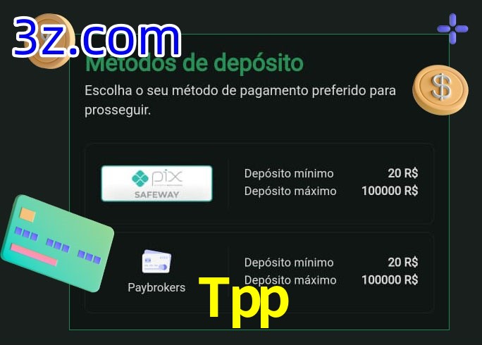 O cassino Tpp oferece uma grande variedade de métodos de pagamento